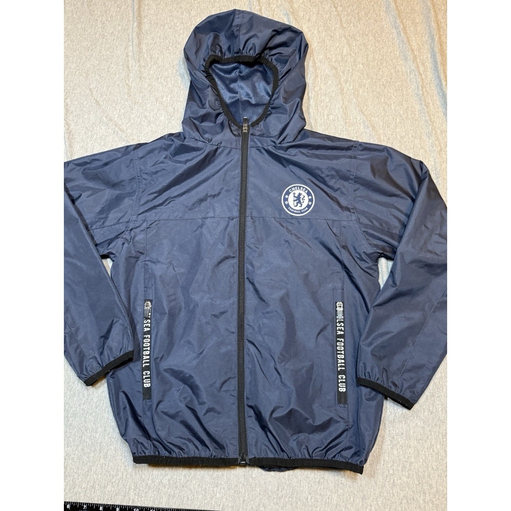 Chelsea Football Soccer Club Zip Up Youth Boys Medium 10/11 Hooded Jacket